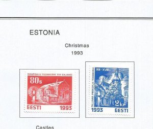 ESTONIA - 1993 - Christmas - Perf 2v Set - Mint Lightly Hinged