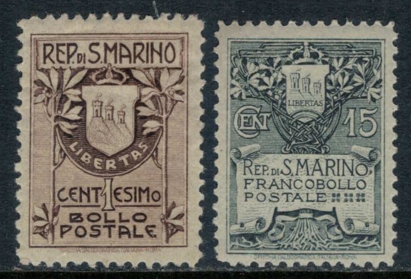 San Marino #78-9*  CV $45.50