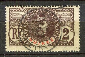 FRENCH COLONIES; GUINEE 1900s early Pictorial type used 2c. value + Postmark