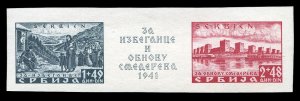 German WWII Occupation, Serbia #2NB6a-b (Mi. 52-53) Cat€130, 1941 Smederevo...