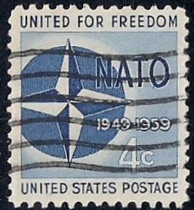 1127 4 cent N.A.T.O. VF used