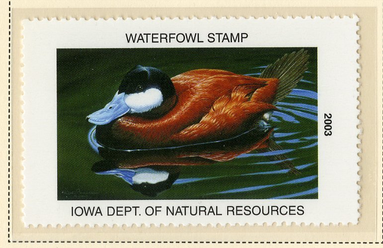 US IA32 IOWA STATE DUCK STAMP 2003 MNH SCV $15.00 BIN $7.50