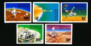 Burkina Faso Stamps # 398, 400, C238-9 Space Topical XF OG NH Imperforate Lot