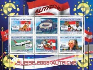 Guinea 2008 MNH - Austrian football players. YT 3297-3301, Mi 5351-5355