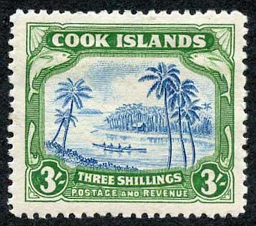 Cook Islands SG129 1938 3/- m/m 