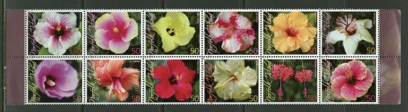 NORFOLK ISLAND HIBISCUS  SET OF TEN   MINT NH 