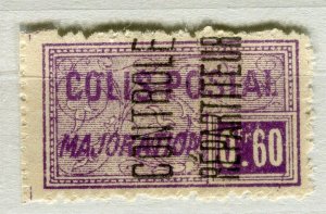 FRENCH COLONIES; ALGERIA 1927-29 Controle Repartiteur Optd. issue 0.60Fr. value