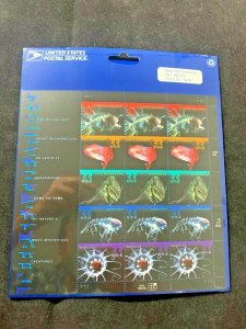 2000 Scott 3439-3443 33¢ Deep Sea Creatures Sheet of 15 MNH, original package