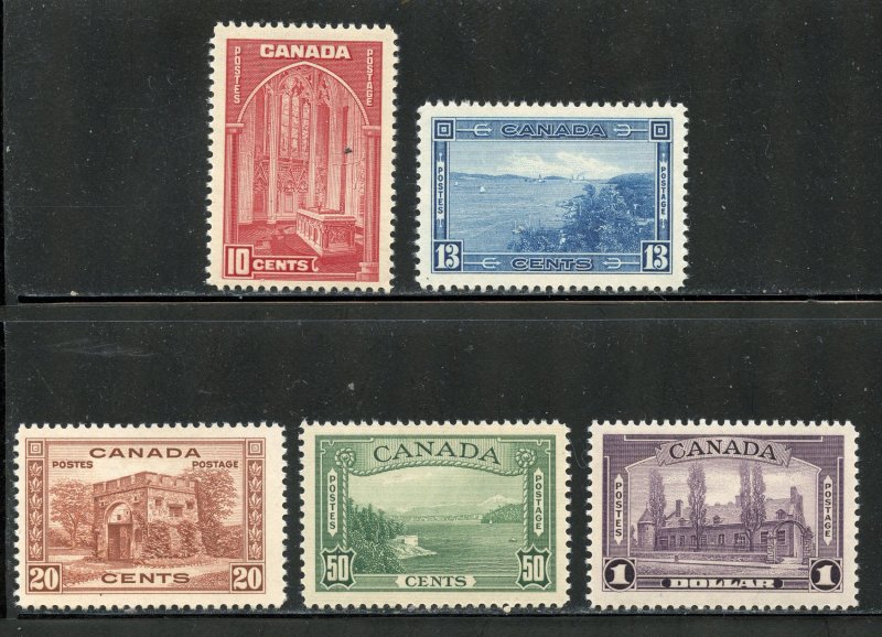 Canada # 241-45, Mint Never Hinge.