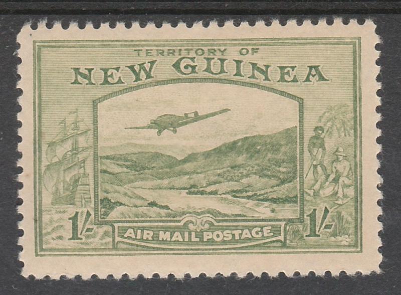 NEW GUINEA 1939 BULOLO AIRMAIL 1/- 