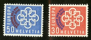 SWITZERLAND 376-7 MNH SCV $40.00 BIN $20.00 EUROPA