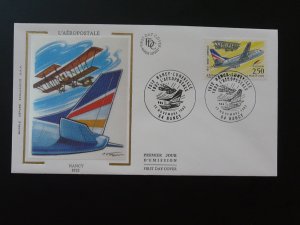 aviation Aeropostale FDC France 1992 (postmark Nancy - silk edition)