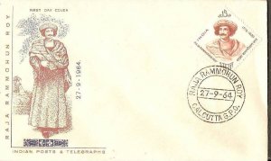 India 1964 Raja Rammohun Roy, Social & Religious Reformer Sc 391 FDC