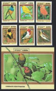 Benin Birds 6v+MS SG#1772/MS1778