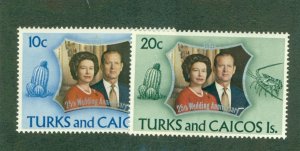 TURKS _ CAICOS 257-8 MNH BIN $0.75