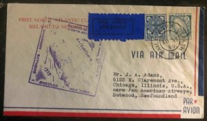 1939 Dublin Ireland First Flight Cover FFC To Botwood Newfoundland PAA