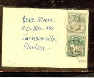 ST HELENA (P0210B) KGV 2D+1D ON 1937 COVER TO USA