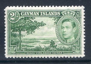 Cayman Islands 2/- Yellow Green SG124 Mounted Mint