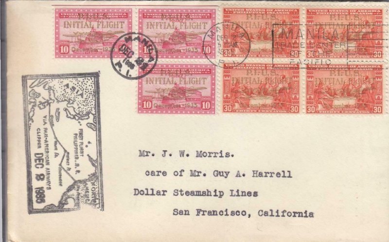 1935, Manila, Philippines to San Francisco, CA, See Remark (38003)
