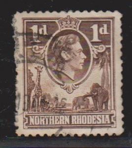 NORTHERN RHODESIA Scott # 27 Used - King George VI