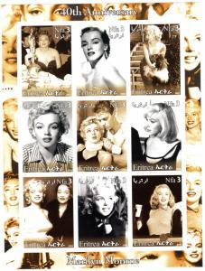 Eritrea 2002 MARILYN MONROE Sheet  Imperforated Mint (NH)