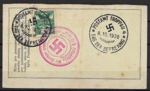 Sudetenland: 1938 Liberation Cancellation Item Troppau