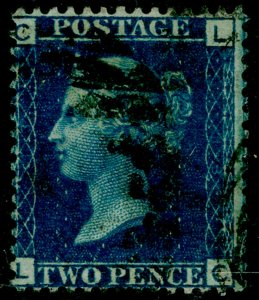 SG47, 2d dp blue plate 13, USED. Cat £30. LC