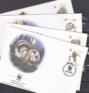 Estonia, Scott cat. 270-273. Squirrels on W.W.F. issue. 4 First day covers. ^