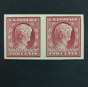 US #368 IMPERF PAIR MINT OG NH XF $80 LOT #5647