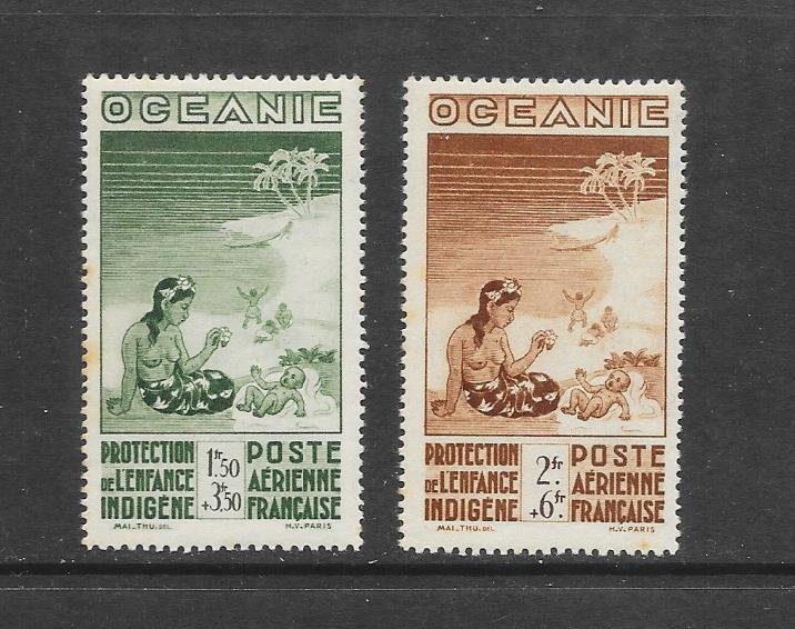 FRENCH POLYNESIA #CB2-3 VICHY ISSUE  MH