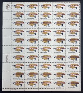 Scott 1341 AIRLIFT Sheet of 50 US $1 Stamps MNH 1968