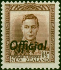 New Zealand 1938 1 1/2d Purple-Brown SG0138 Fine LMM (2)