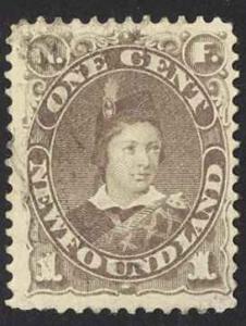 Canada Newfoundland Sc# 41 Used 1880-1896 1¢ Edward - Prince of Wales