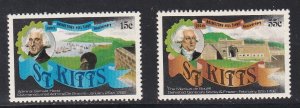 St. Kitts # 90-91, Brimstone Hill Siege Bicentennial, Mint NH, 1/2 Cat.