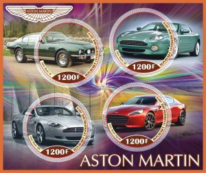 Stamps. Cars. Aston Martin 2019 year 1+1 sheets perforated