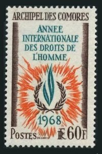 Comoro Islands 76,lightly hinged.Michel 92. Human Right Year 1968.