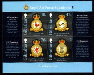 Gibraltar 2013 Royal Air Force Squadrons MNH Miniature Sheet SC 1374 FV £3.28