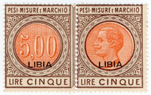 (I.B) Italy (Libya) Revenue : Pesi, Misure e Marchio 5L (Weights & Measures)