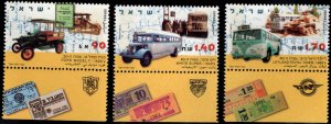 ISRAEL Scott 1217-1219 MNH** transportation stamps with tabs