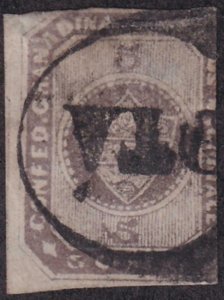 Colombia 1859 SC 3 Used Sm Thin 