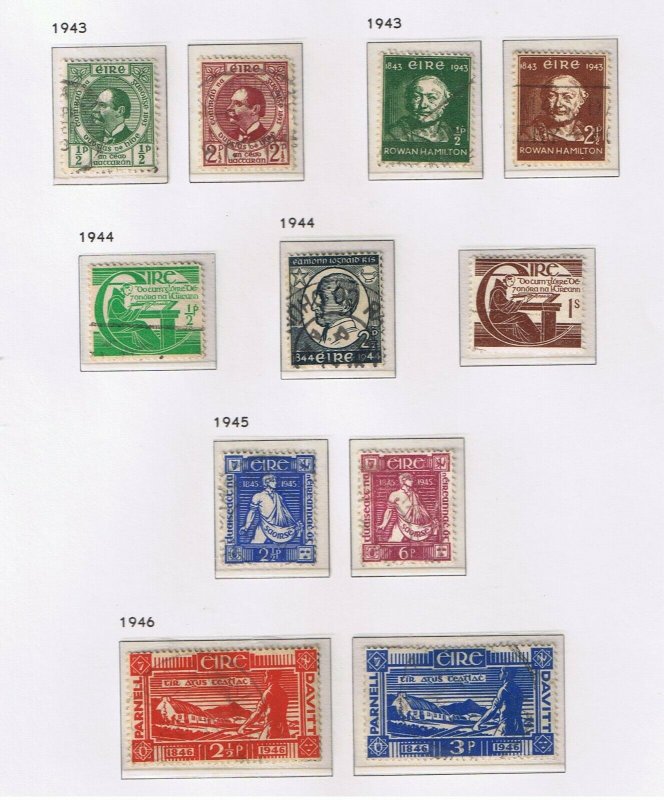 Ireland #124-193 VF used  1943-63 complete  Various Scenes