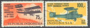 INDONESIA  778-9 USED 1969 1sI Flight Australia-England