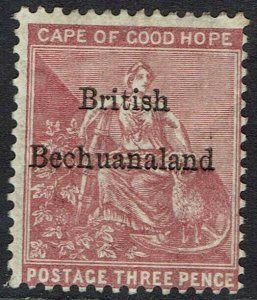 BECHUANALAND 1885 OVERPRINTED CAPE HOPE 3D