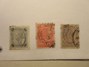 AUSTRIA Scott 81, 83, 84, USED Cat $5.15