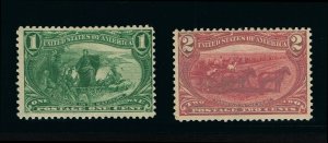 AFFORDABLE GENUINE SCOTT #285 & #286 MINT OG NH 1898 TRANS-MISS EXPO  2 STAMPS