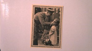 GERMANY WWII ERA PROPAGANDA POSTAL CARD: THE FURHER MEETING GIRL