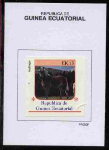 Equatorial Guinea 1976 Horses 15EK Haflinger proof in iss...