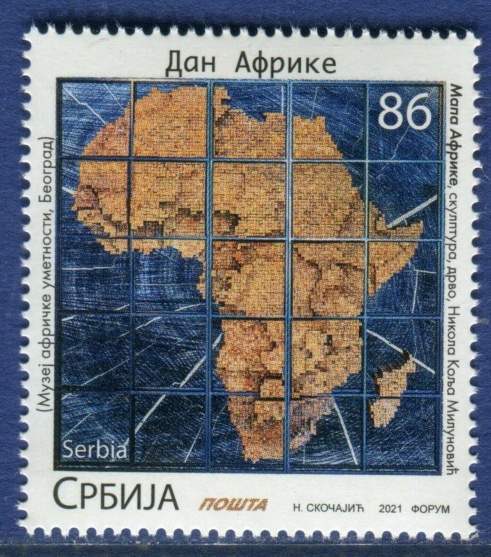 1623 - SERBIA 2021 - Africa Day - Map - MNH Set