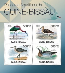 GUINEA BISSAU - 2012 - Water Birds - Perf 4v Sheet - Mint Never Hinged