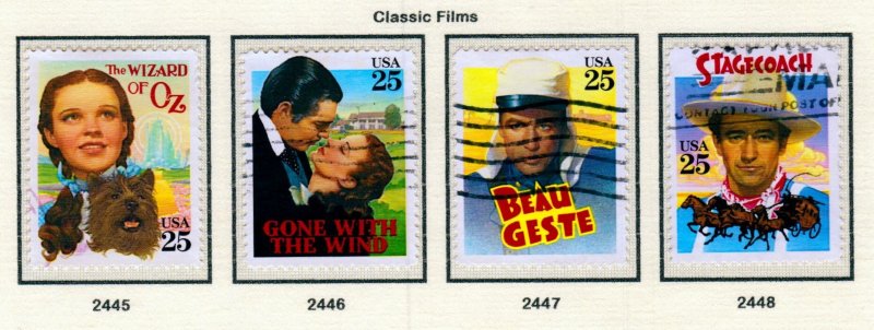 SC# 2445-48 - (25c) - Classis Films, used set of 4